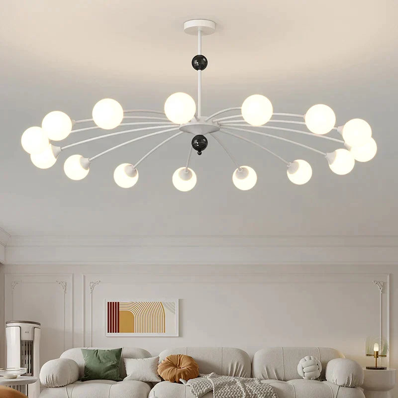 DecorBites™ Cream Wind Chandelier: Luxury Postmodern Hall Lamp for Living Room, Bedroom, and Restaurant
