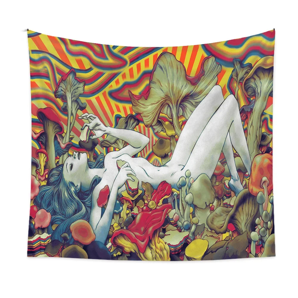 DecorBites™ Bohemian Tapestry Ins Wall Hanging Psychedelic Decor for Bedroom