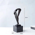 DecorBites™ Diving Sportsman Metal Sculpture - Abstract Swimming Figure for Home Decor