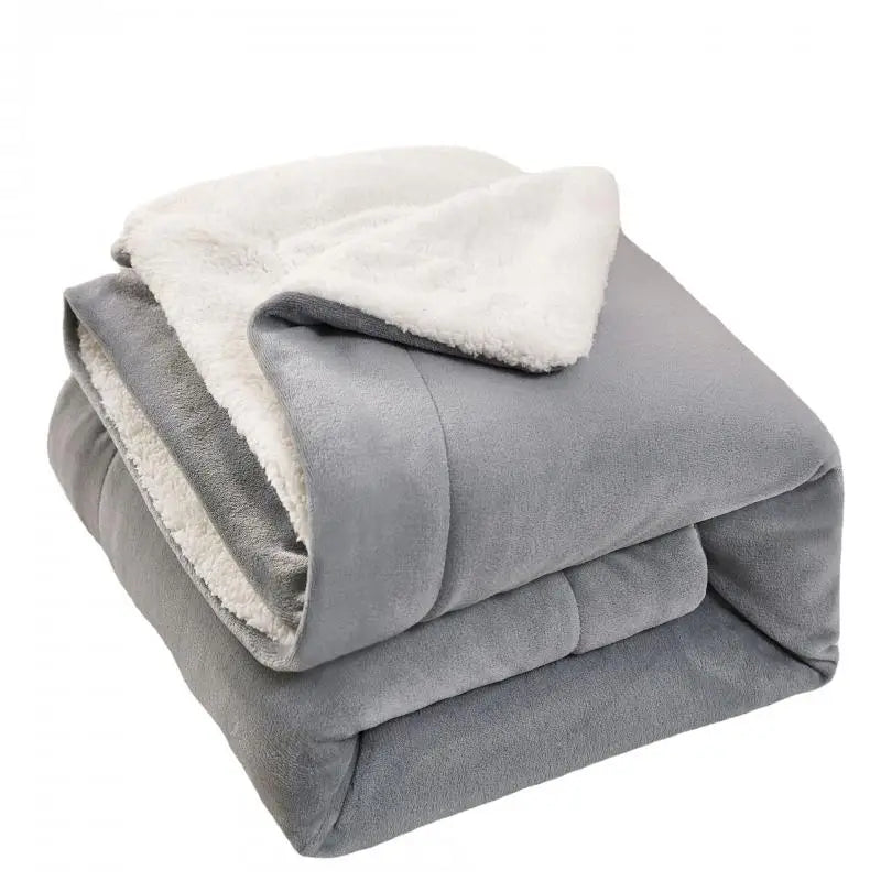 DecorBites™ Cozy Sherpa Twin Blanket: Super Soft Fleece & Velvet Plush Reversible Warm Winter Bed Blanket