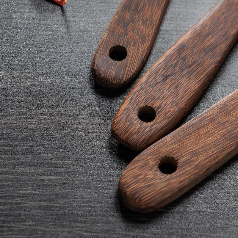 DecorBites™ Kitchen Utensils Set: Non-Stick Cookware with Wooden Handles