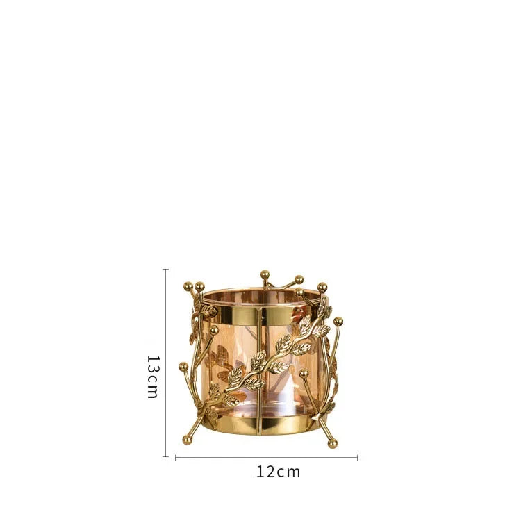 DecorBites™ Gilded Tree Branch Glass Vase for Stylish Flower Arrangement