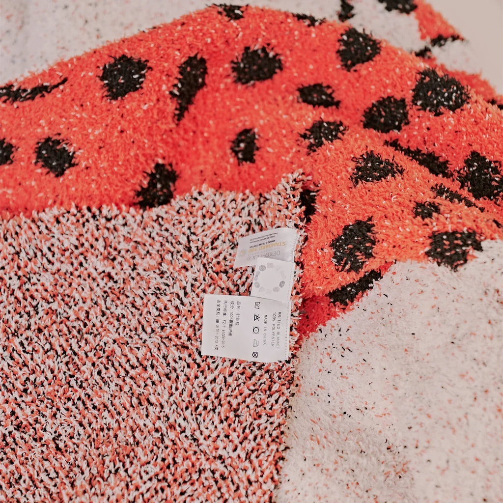 DecorBites™ Hairy Furry Leopard Pattern Blanket