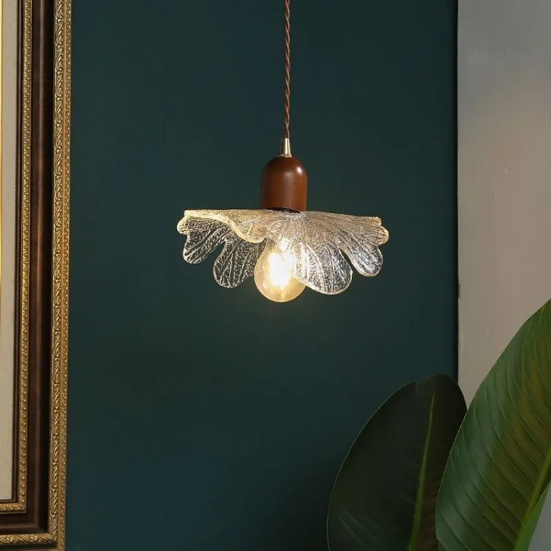 DecorBites™ Japanese Style Copper Glass Chandelier Pendant Lights for Living Room Bedroom Bar