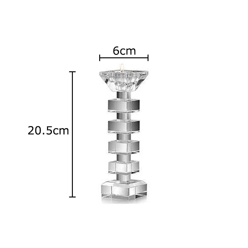 DecorBites™ Crystal Candle Holder Desk Decoration Home Aroma Container