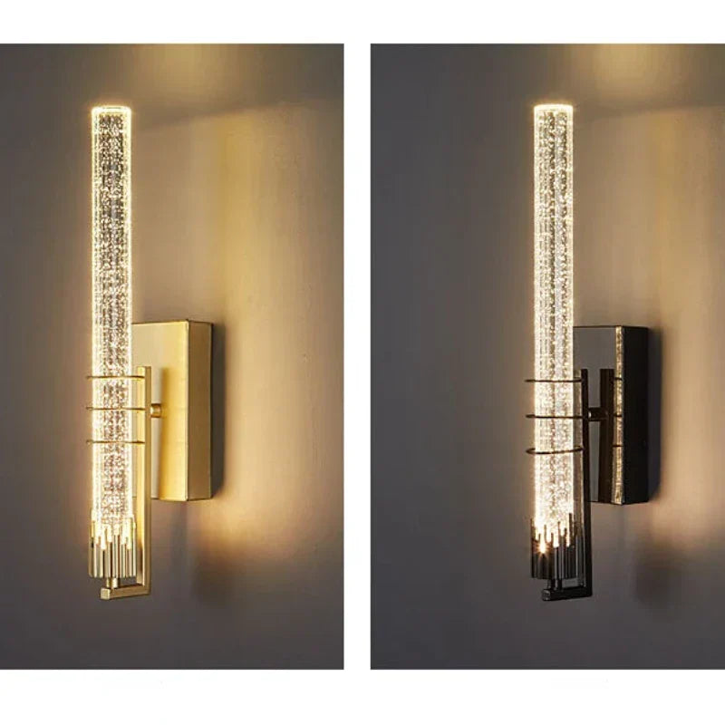 DecorBites™ Crystal Wall Sconce: Modern LED Decorative Light for Bedroom, Living Room & Corridor