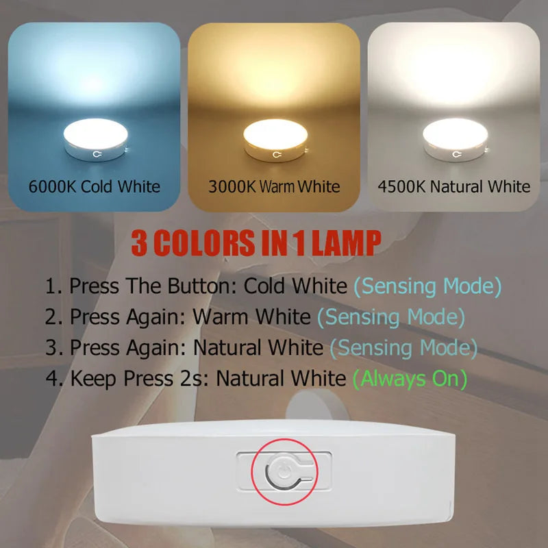 DecorBites™ LED 3-in-1 Motion Sensor Light for Cabinets & Closets