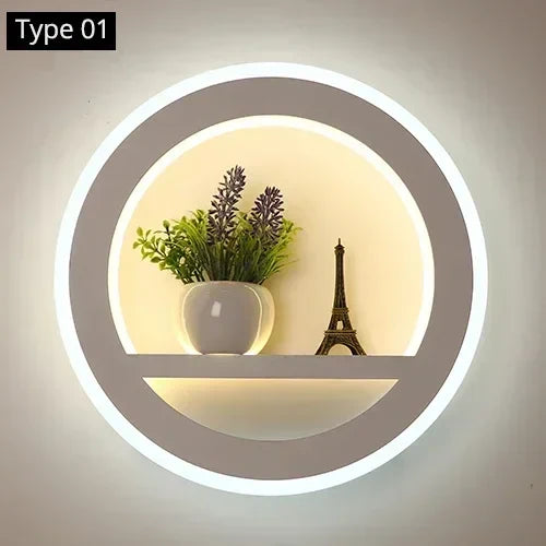 DecorBites™ Dimmable LED Wall Lamp with Remote Control for Bedroom and Living Room
