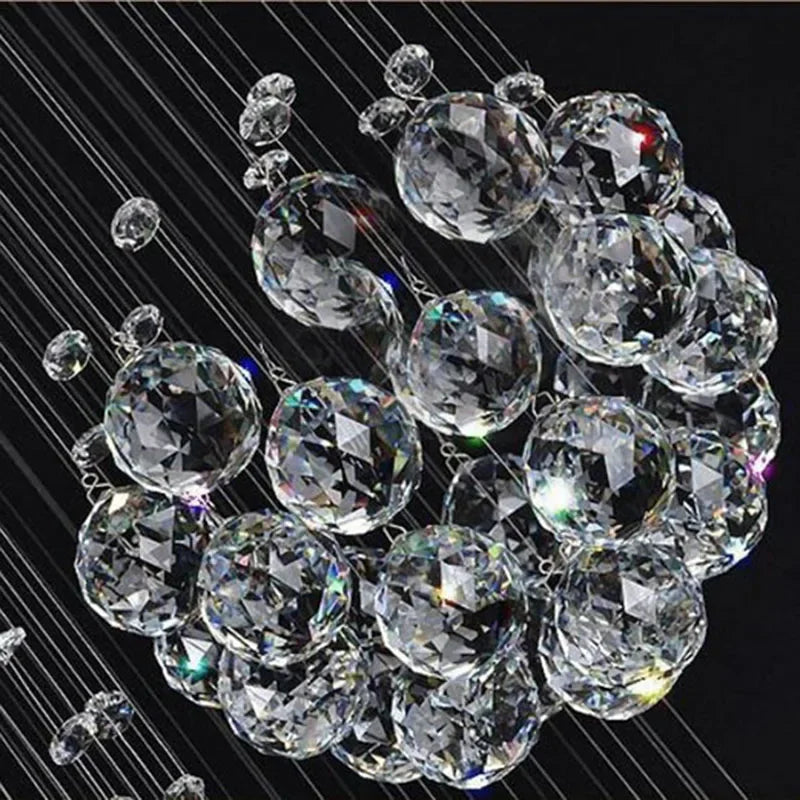 DecorBites™ Crystal Ball Chandelier - Large Modern Lustre Design - D80*H300cm