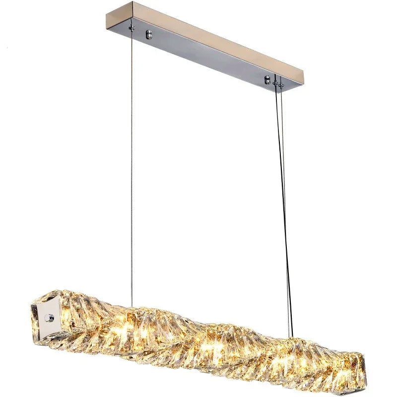 DecorBites™ Crystal LED Pendant Ceiling Chandelier for Kitchen Island, Dining Room & Living Room