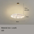 DecorBites™ Gold Ring White Acrylic Pendant Light for Parlor Dining Room