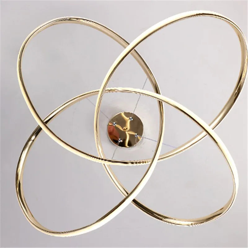 DecorBites™ Gold Ring Chandeliers for Modern Dining Room Luxury Bedroom Lighting