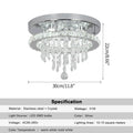 DecorBites™ Crystal LED Ceiling Chandelier: Remote Dimming Round Lamp for Luxury Home Decor