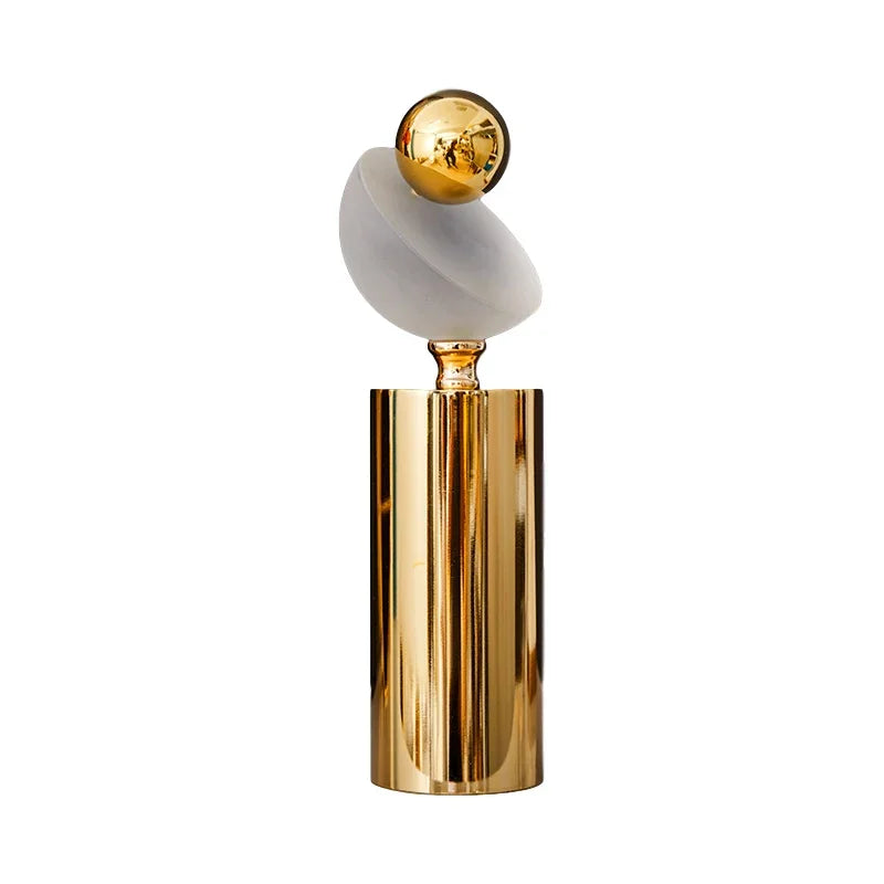 DecorBites™ Geometric Golden Ball Frosted Glass Ornament Home Decor