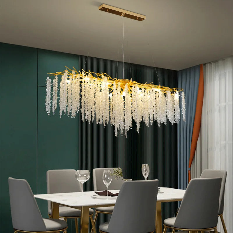 DecorBites™ Crystal Tassel Ceiling Chandelier for Luxurious Home Decor