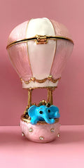 DecorBites™ Crystal Animal Figurines Trinket Box Hand Painted Ring Holder Dresser Decor Wedding Gift