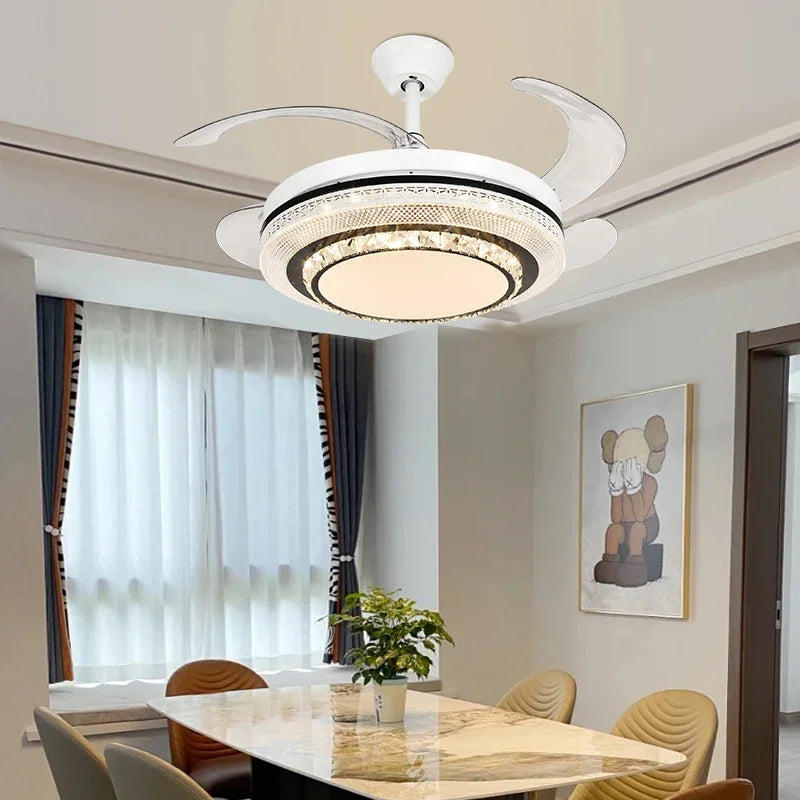 DecorBites™ LED Ceiling Fan with Remote Control, Modern ABS Blades, 110V 220V
