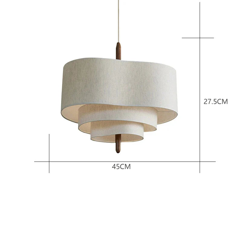 DecorBites™ Japanese Wabi Sabi Fabric Pendant Lamp for Living Room Kitchen Dining Table