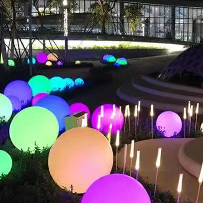 DecorBites™ LED Ball Lamp for Outdoor Courtyards & Gardens - Rechargeable Landscaping Light