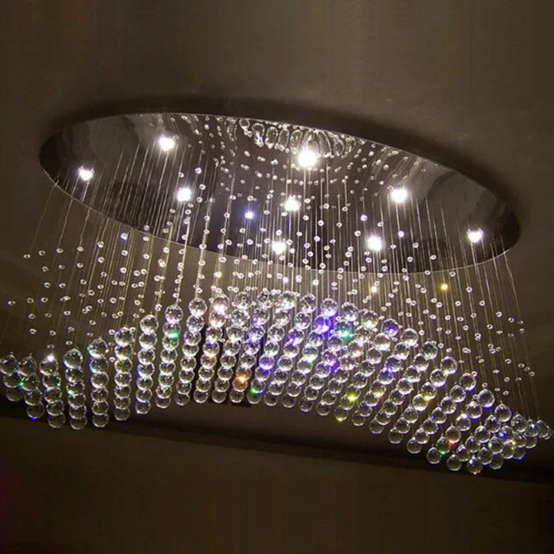 DecorBites™ Crystal Flush Mount Chandelier: Modern Contemporary Lighting