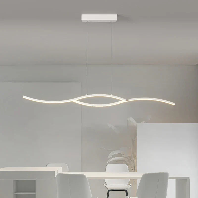 DecorBites™ LED Pendant Chandelier: Modern Nordic Strip Light for Dining, Kitchen, Office, Coffee Room