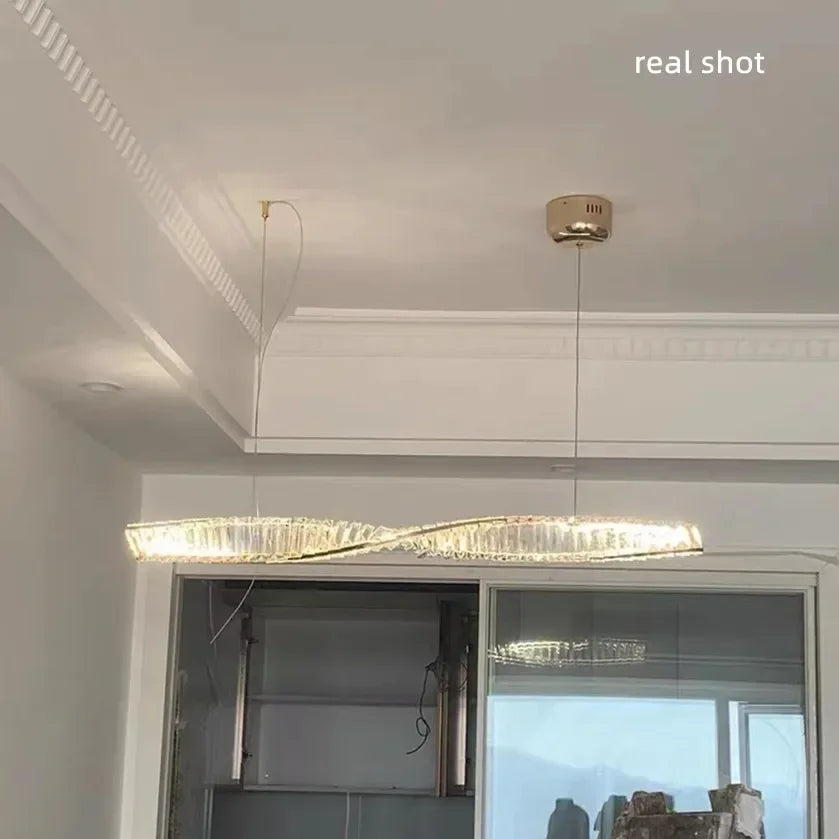 DecorBites™ Gold Steel LED Pendant Lights - Luxury Dimmable Suspend Lamp