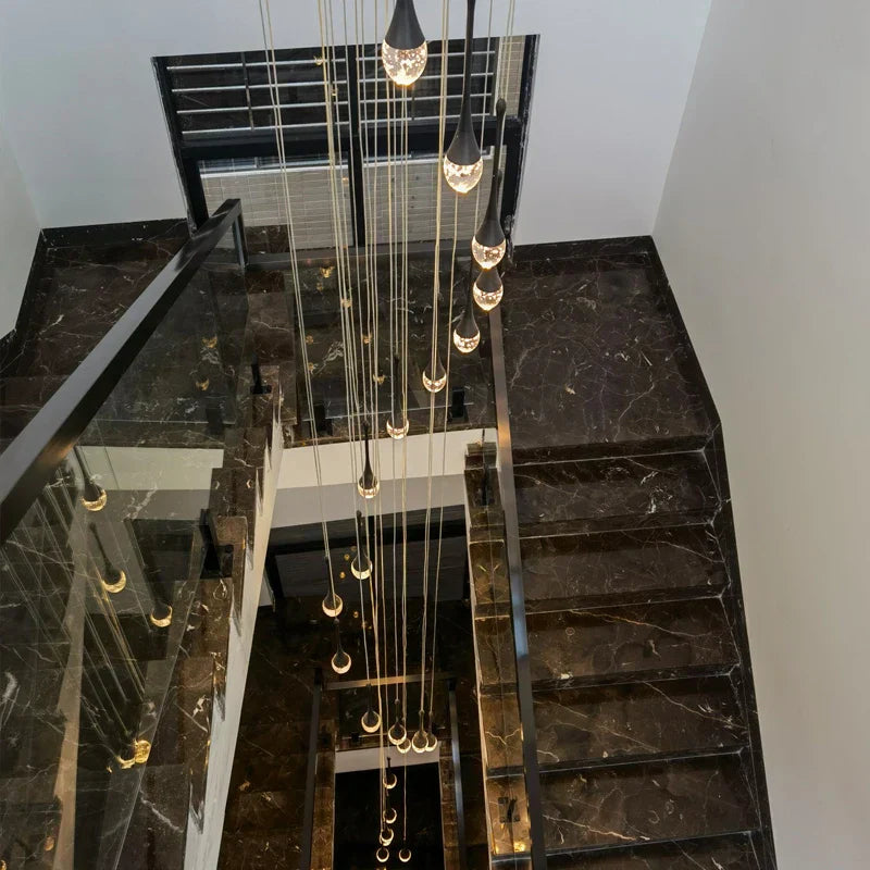 DecorBites™ Crystal Bubble Chandelier: Modern Luxury Lighting for Home, Dining, Bedroom & Stairwell