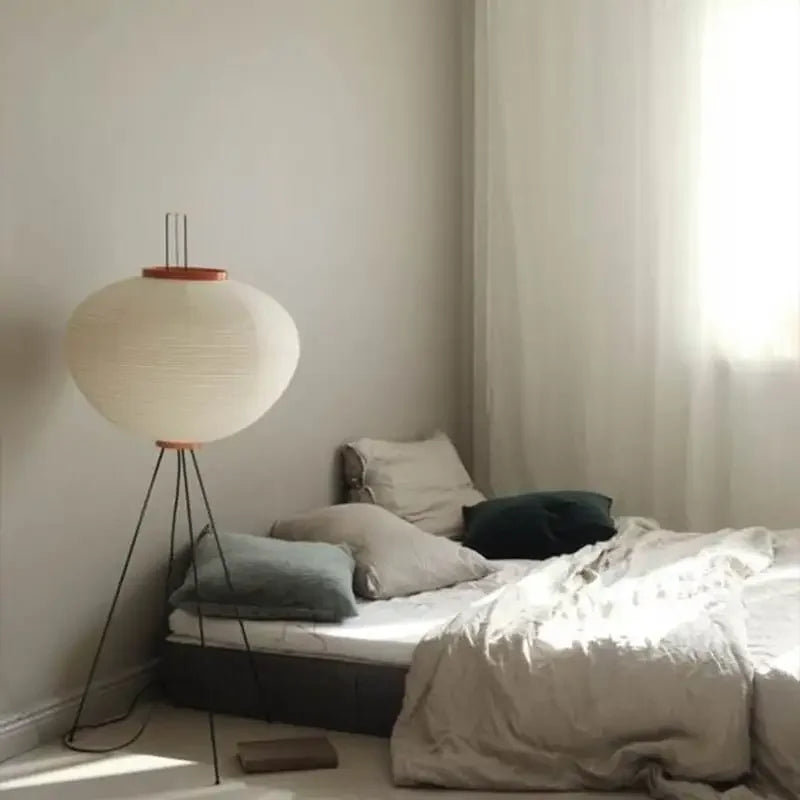 DecorBites™ Japanese Rice Paper Floor Lamp by Noguchi Yong for Bedroom and Parlor Lighting