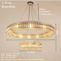 DecorBites™ K9 Crystal Ring Pendant Light: Deluxe LED Interior Decoration for Living Room, Bedroom & Restaurant