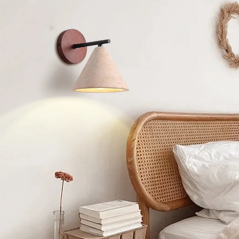 DecorBites™ Iron Yellow Travertine LED Wall Sconce for Bedroom, Bathroom, Mirror Light