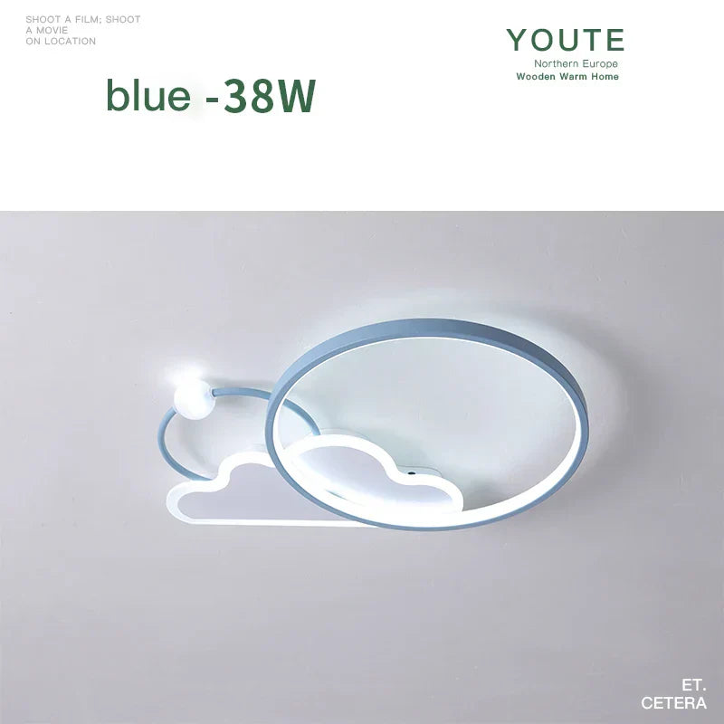 DecorBites™ Kids LED Ceiling Light: Modern Nursery Chandelier for Bedroom, Smart Cartoon Lamp