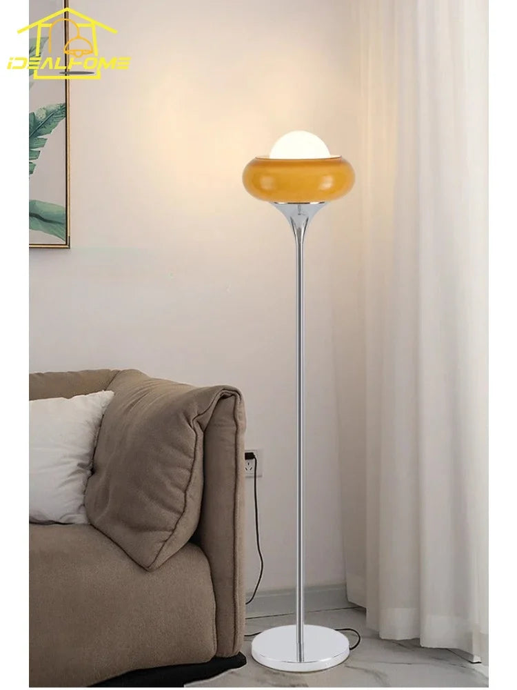DecorBites™ Glass Iron LED Floor Lamp Modern Decor Art Stand Light Bedside Study Living
