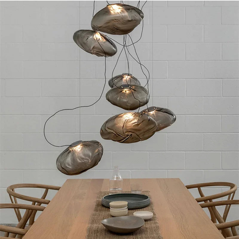 DecorBites™ Cloud Glass Pendant Lights | Nordic Modern Blown Crystal Suspension Lamps