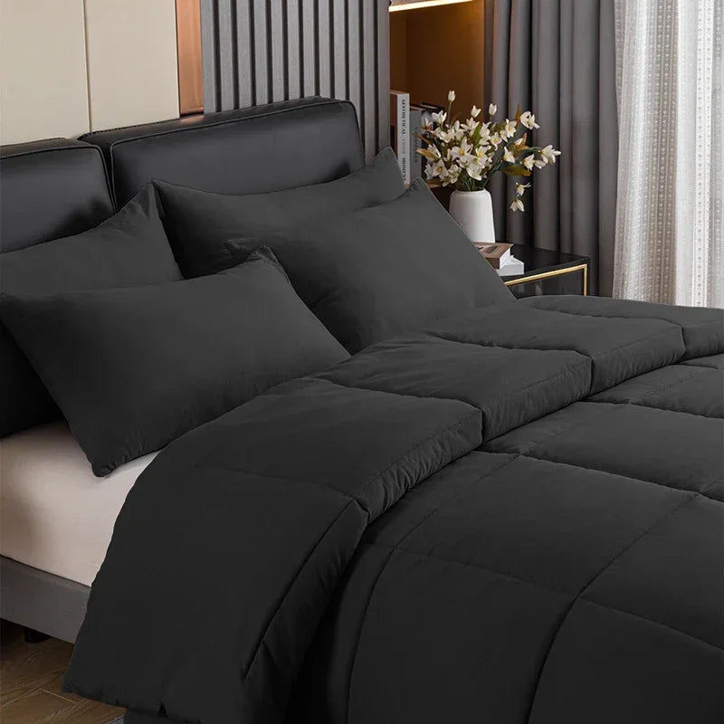 DecorBites™ Large Square Quilted Duvet Queen Spring Autumn Blanket, Four Seasons Comfort