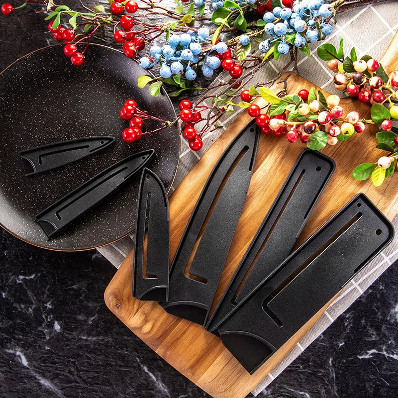DecorBites™ Kitchen Knife Sheath Black Edge Guard Protective Cover Case Kitchen Accessories