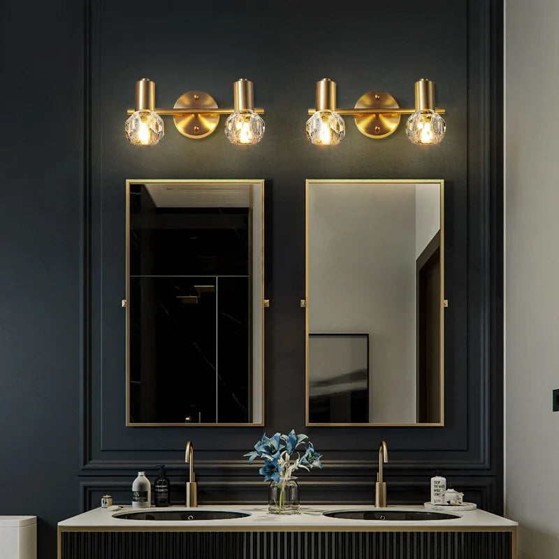 DecorBites™ Gold Crystal Wall Lamp for Home Decoration and Lighting
