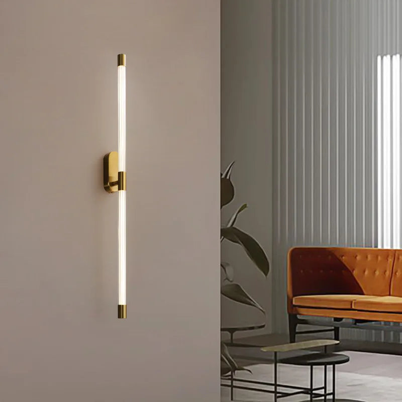 DecorBites™ Gold Geometric Lines Wall Lamp for Bedroom and Living Room Decor