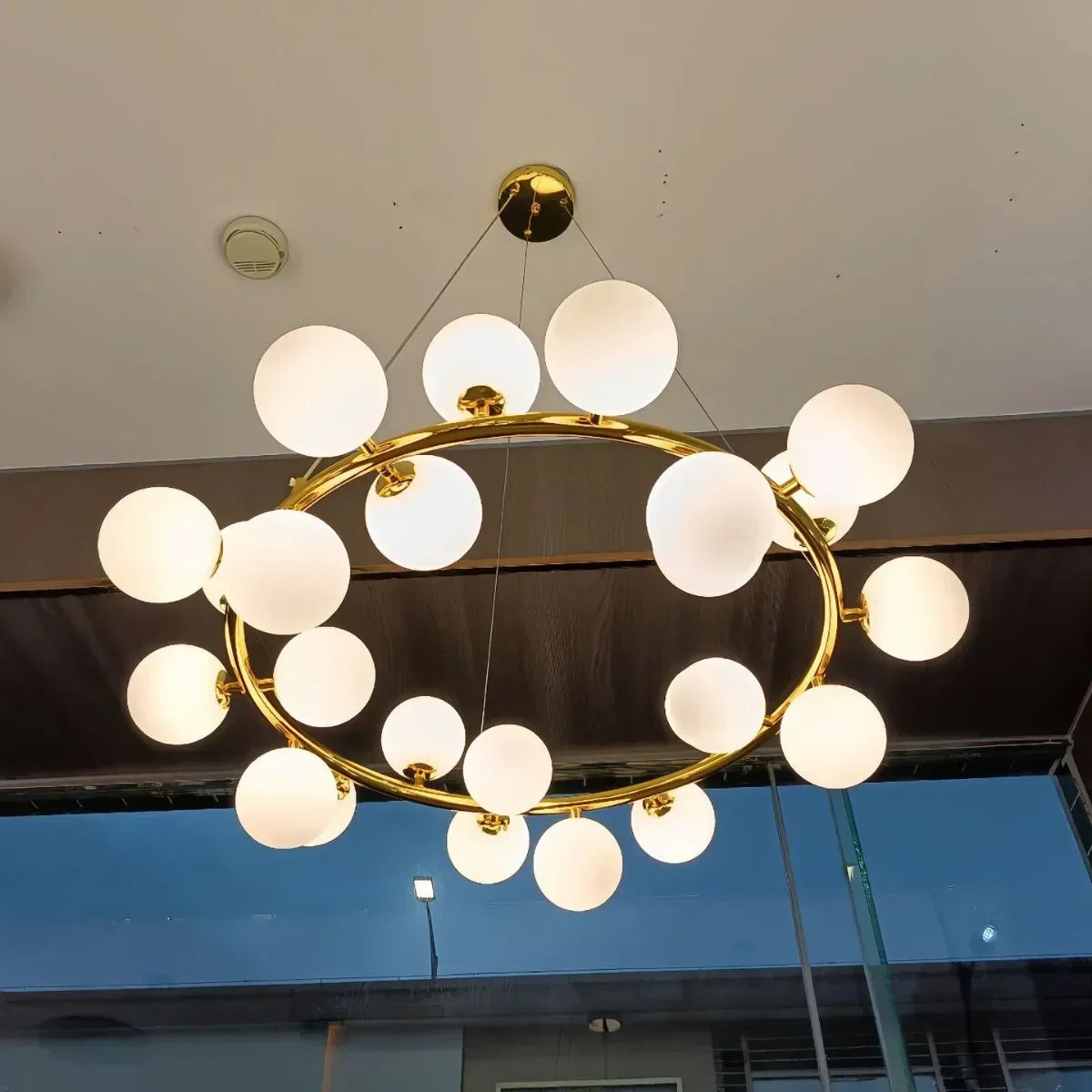 DecorBites™ Glass Ball LED Chandelier Pendant for Living Dining Room