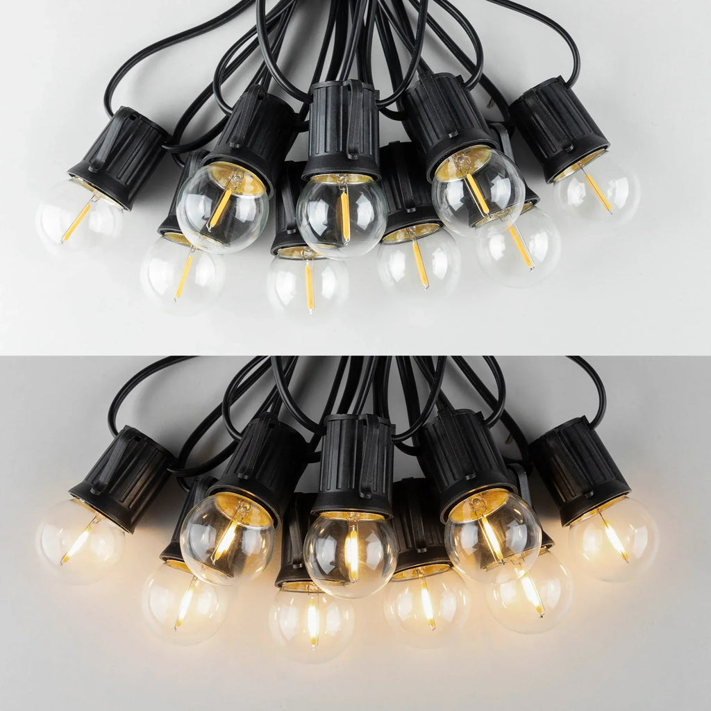 DecorBites™ G40 E27 1W Warm White Led String Light Bulbs - Set of 15
