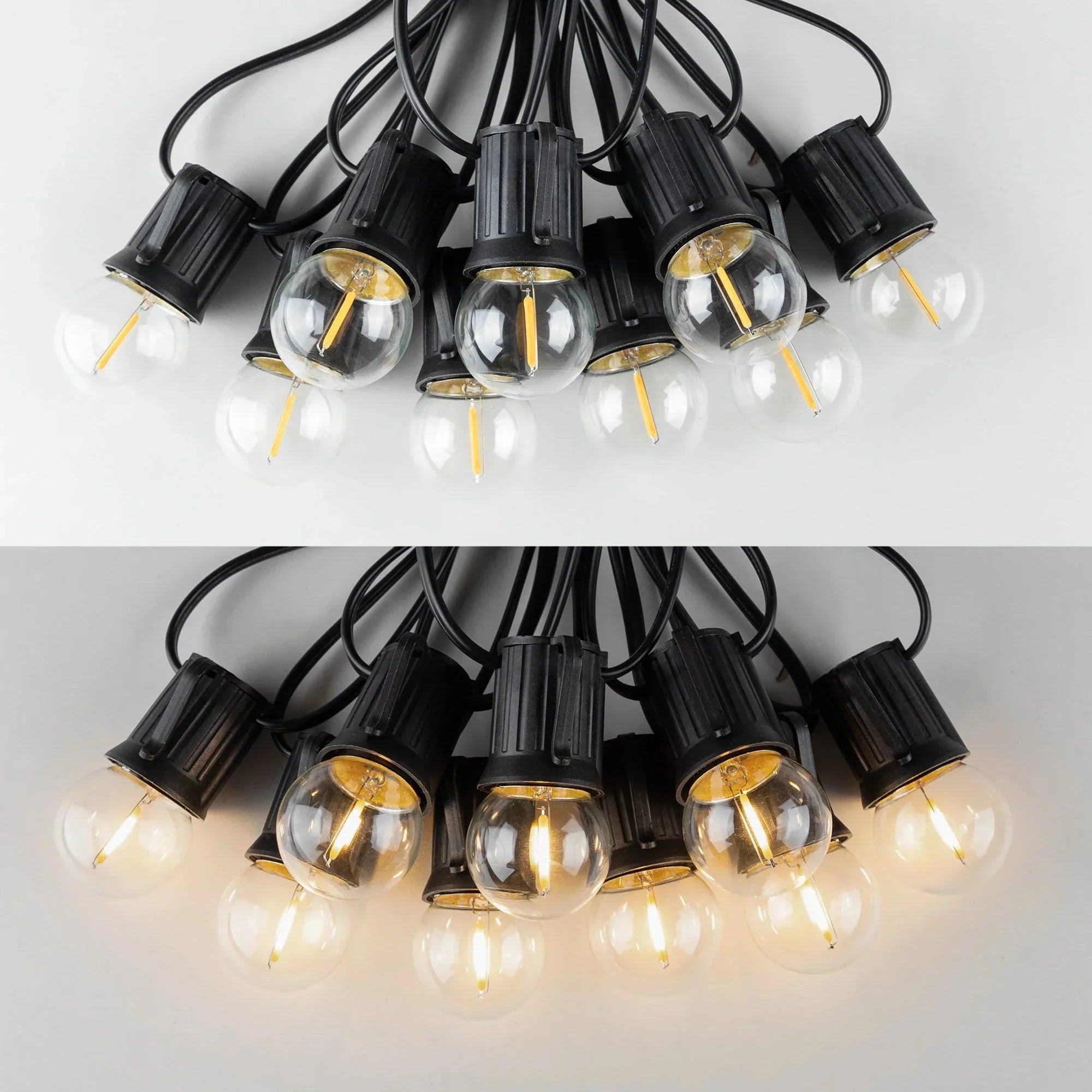 DecorBites™ G40 E27 1W Warm White Led String Light Bulbs - Set of 15