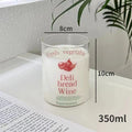 DecorBites™ Korean Glass Cups - 350ml Heat-resistant Drinking Glasses for Coffee, Tea, Milk, Beer, Water
