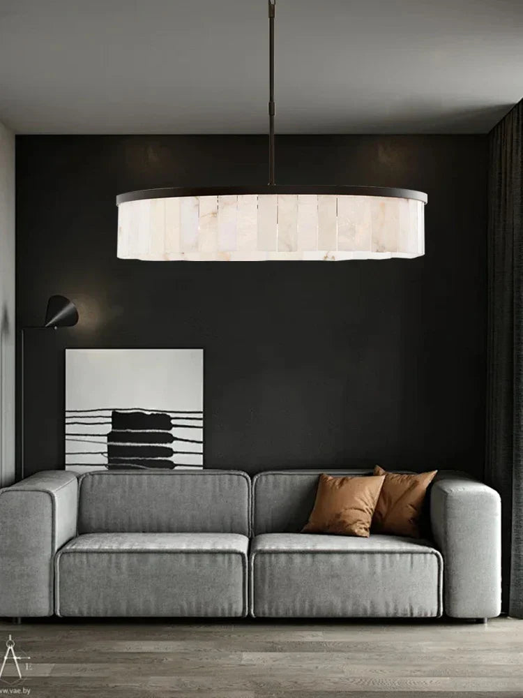 DecorBites™ Gold Marble Ceiling Pendant Light Round Elegant Luxury Hanging Lamp