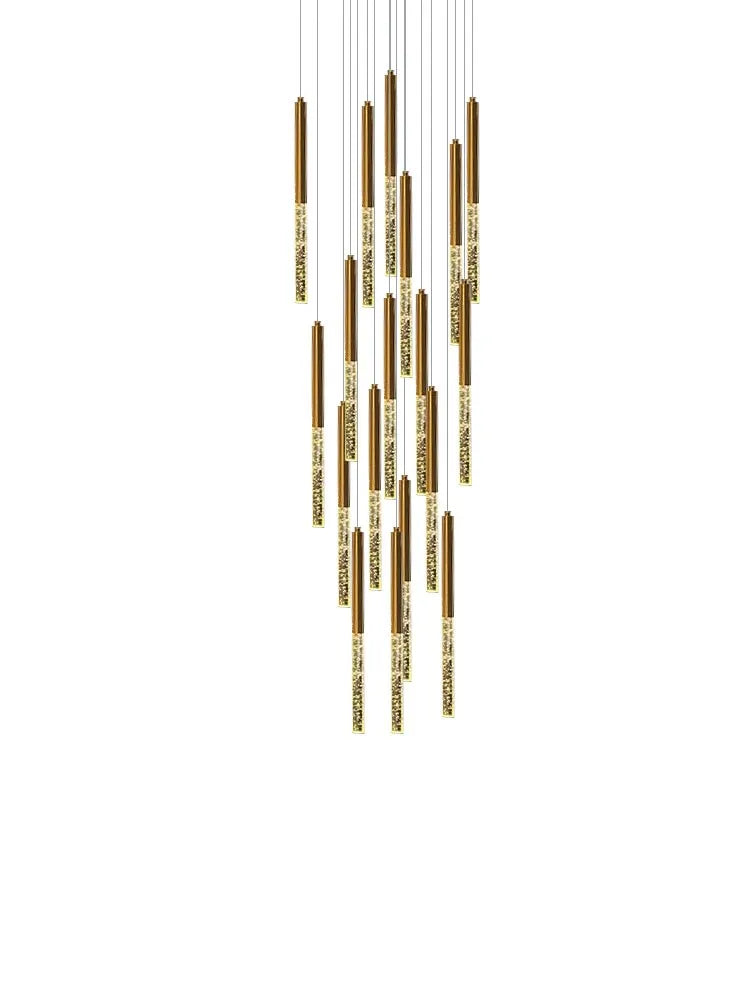 DecorBites™ Large Luxury Crystal LED Chandelier for Living Room - Custom Hanging Lamps