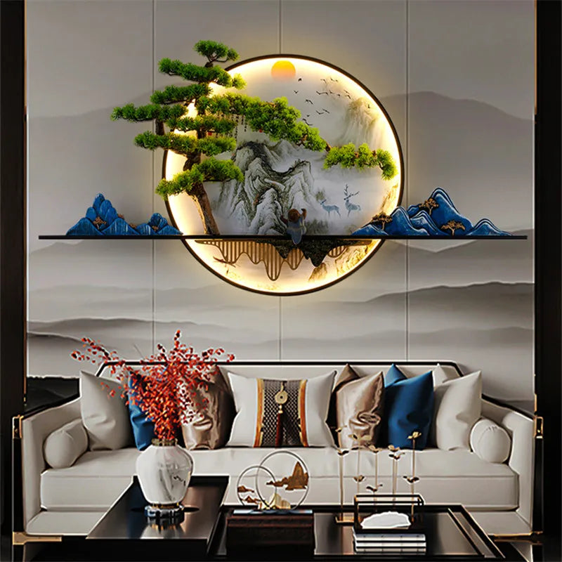 DecorBites™ Landscape Mural Sconces Lamp LED for Home Living Bedroom