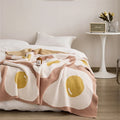 DecorBites™ Cute Poached Egg Blanket Throw - Kawaii Fried Egg Pattern Cozy Knit Blanket for Living Room and Bedroom