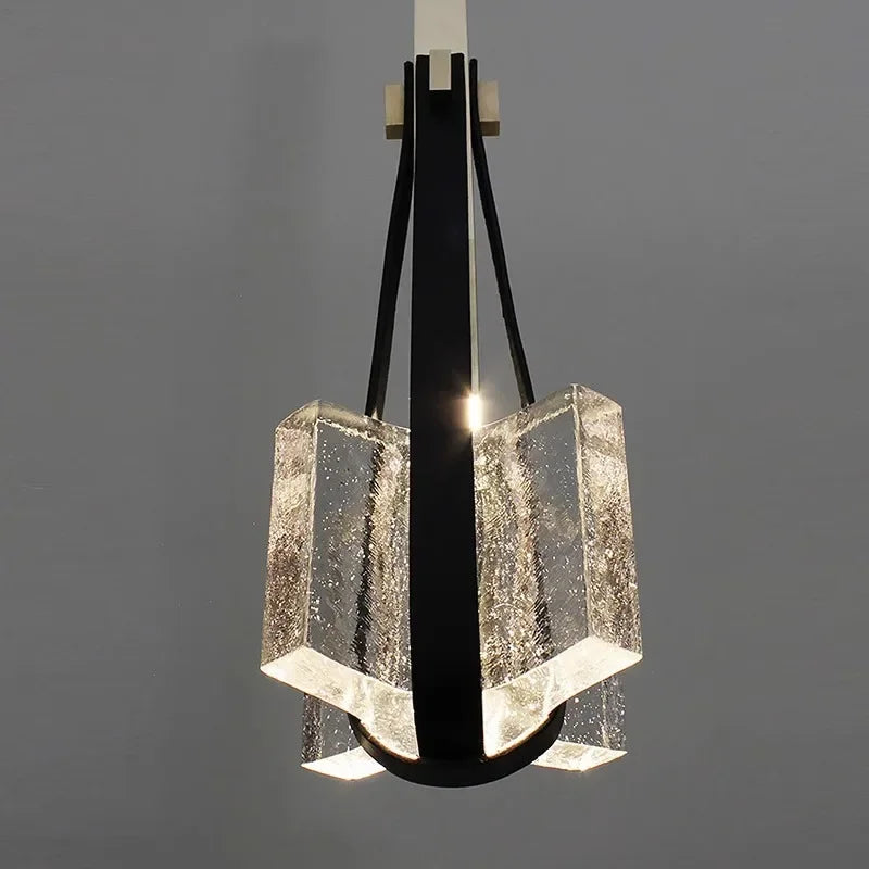 DecorBites™ Clear White Resin Pendant Light: Height Adjustable for Bedroom, Dining Room, Kitchen.