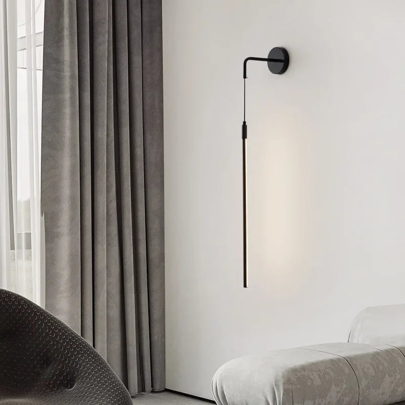 DecorBites™ Copper Wall Lamp: Modern Minimalist Bedroom Stairway Light