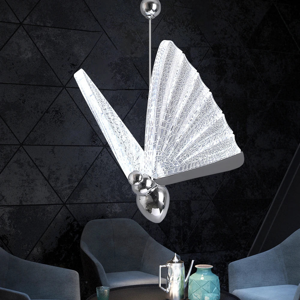 DecorBites™ LED Butterfly Pendant Light for Bedroom Living Room: Modern Chanderlier Fixture Lamps