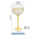 DecorBites™ Hand Painted Glass Goblet: Creative Red Wine Glasses Cup for Wedding Party
