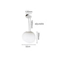 DecorBites™ Gregg Glass Suspension Light - White LED Cobblestone Pendant for Villa Staircase & Shop